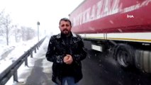 İstanbul’u Karadeniz’e bağlayan Kemikli rampalarında kar etkili oluyor