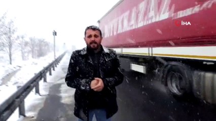 İstanbul’u Karadeniz’e bağlayan Kemikli rampalarında kar etkili oluyor