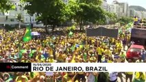 شاهد: آلاف البرازيليين يحتشدون لدعم رئيسهم بالرغم من فيروس كورونا