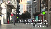 Les rues de Madrid vides alors que l'Espagne est en quarantaine