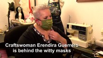 Mexican faces down virus fear with witty masks