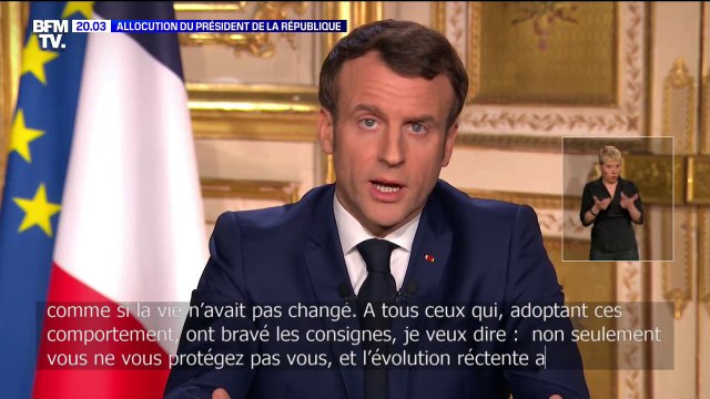 Emmanuel Macron: même si vous ne présentez aucun symptômes, vous risquez de mettre en danger ceux qui vous sont chers