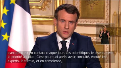 下载视频: Macron, son discours du 16 mars 2020