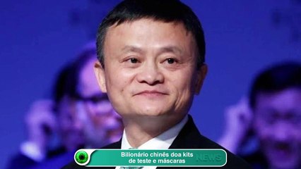 Bilionário chinês doa kits de teste e máscaras