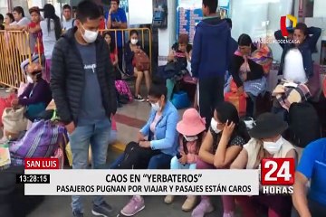 Caos en terminal de Yerbateros tras Estado de emergencia por coronavirus