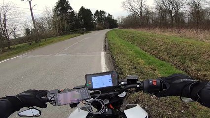 Near Miss as Motorcycles Overtake