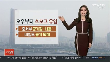 [날씨] 포근하지만 내륙 비, 눈…오후 스모그