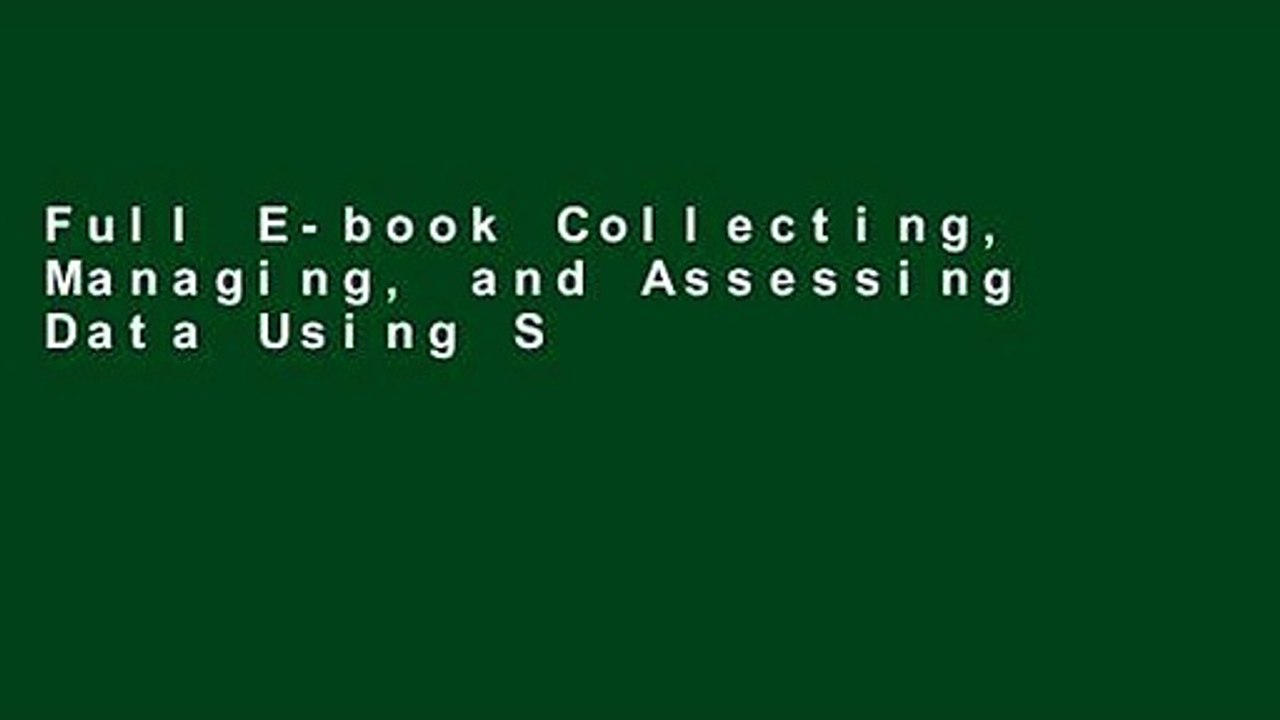 Full E-book Collecting, Managing, and Assessing Data Using Sample Surveys by Peter R. Stopher