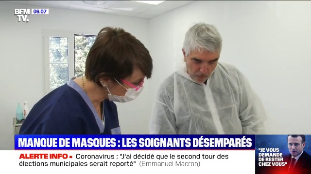 Coronavirus: les soignants désemparés par le manque de masques