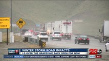 Winter storm brings drivers to a standstill on the I-5 over the Grapevine