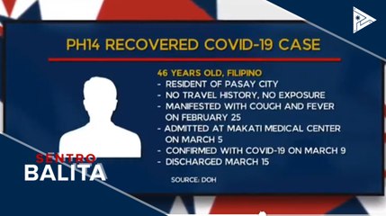 Isa pang CoVID-19 patient na taga-Pasay city, gumaling na