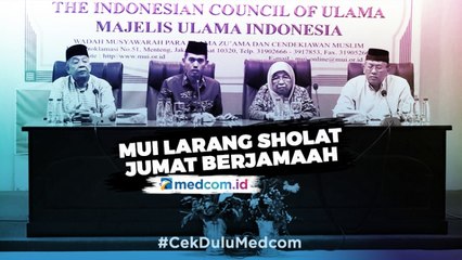 MUI Larang Salat Jumat Berjamaah di Area Rawan Penularan Covid-19