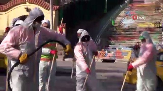 Kuğulu Park ve Tunalı Hilmi Caddesi dezenfekte edildi