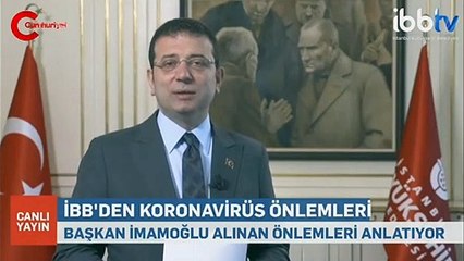 İmamoğlu'ndan canlı yayında koronavirüs için kritik uyarı!