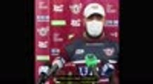 NRL player does press conference in face mask