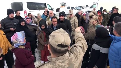 Çığ felaketinde şehit düşen askerlerin aileleri facia bölgesinde