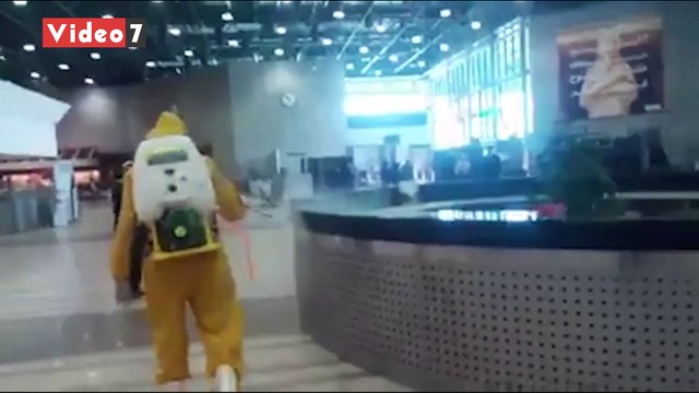 تعقيم وتطهير مطار الأقصر الدولى