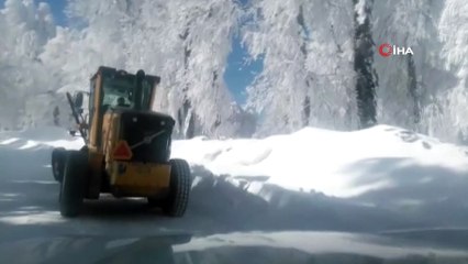 Kartepe'de kar kalınlığı 66 santime ulaştı