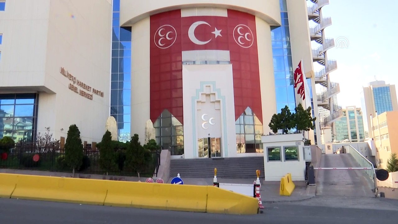 MHP Genel Merkezi'nde koronavirüs tedbirleri - ANKARA