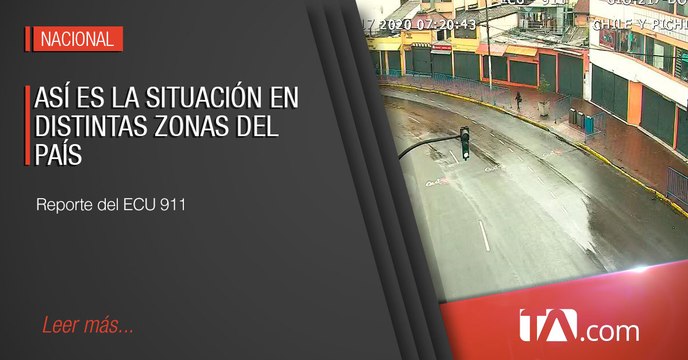 Reporte del ECU 911 para conocer la situación en distintas zonas del país