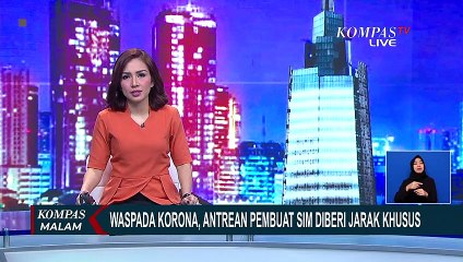 Penerapan Social Distance Jika Hendak Antre Bikin SIM di Daan Mogot, Jakarta