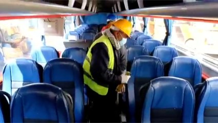 "النقل" تواصل الإجراءات الاحترازية لمواجهة كورونا