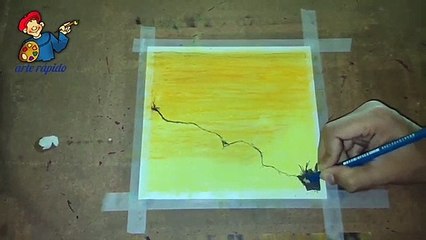 Helping hands | oil pastel drawing | arte rápido