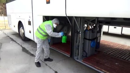 Boyabat'ta koronavirüse karşı dezenfekte yapıldı