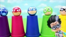 PJ Masks Toys Cups Wooden Surprise Balls For Kids And Learn Colors With Disney PJ Masks-