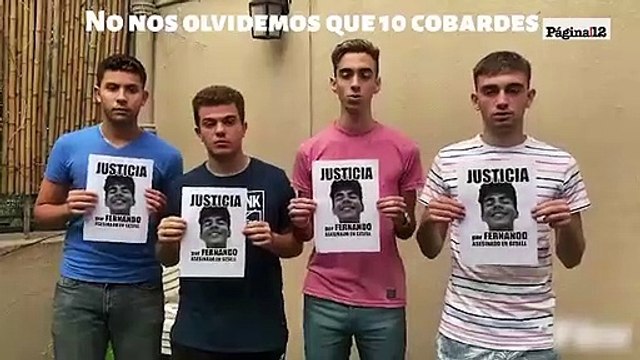 Video del reclamo de los amigos de Fernándo Báez Sosa