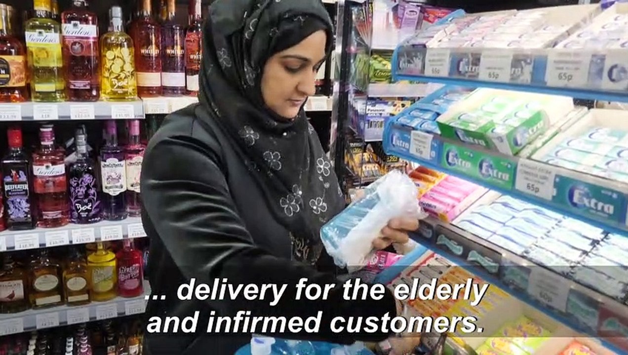 Store owners hand out coronavirus protection pa...