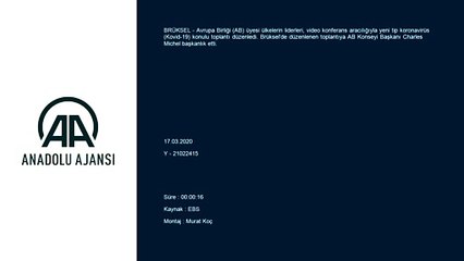 AB liderlerinden video konferanslı koronavirüs toplantısı - BRÜKSEL