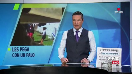 ¡Mujer golpea con un palo a dos niñas !