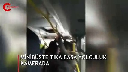 İstanbul'da minibüste yolculukta skandal görüntüler