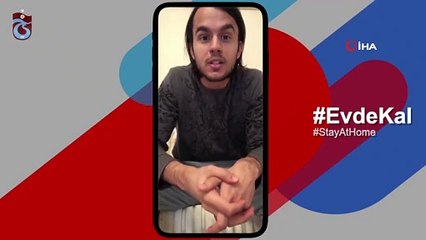 Trabzonsporlu oyunculardan 'evde kal, güvende kal' mesajı