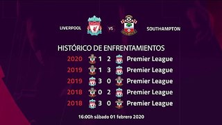 Previa partido entre Liverpool y Southampton Jornada 25 Premier League