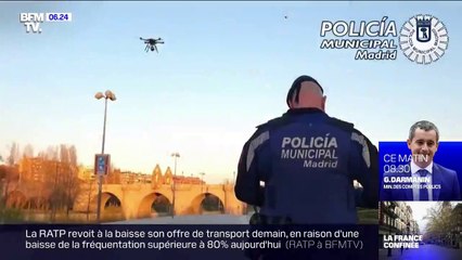 Télécharger la video: Confinement: la police espagnole déploie des drones pour faire respecter les consignes