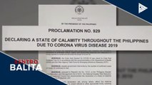 State of calamity, idineklara sa buong Pilipinas