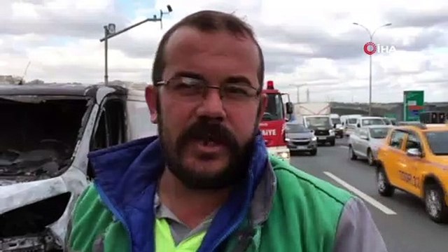 TEM Otoyolu’nda oto yangına hortumlu müdahale