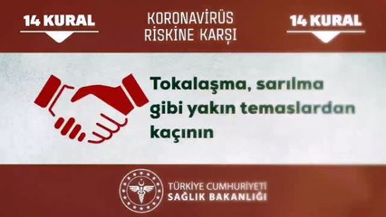 Koronavirüs riskine karşı 14 kural