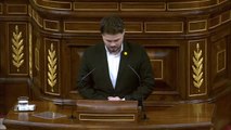Rufián critica el retraso de medidas y pide el confinamiento de Madrid y Cataluña