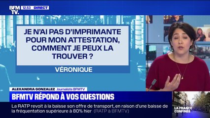Je n'ai pas d'imprimante, comment faire pour mon attestation ? BFMTV répond à vos questions