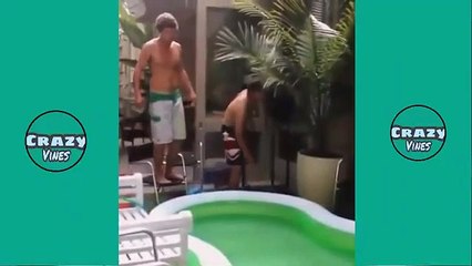 Try not to laugh water pool fails video... #crazyvines