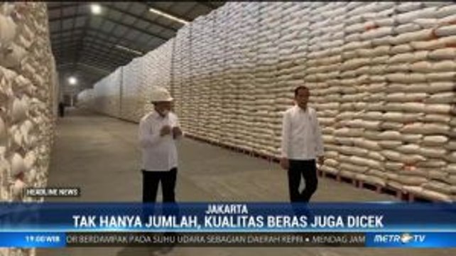 Presiden Cek Stok Beras di Bulog
