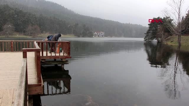 BOLU Koronavirüs tehlikesinden uzaklaşmak isteyenler Gölcük Tabiat Parkı'na geldi