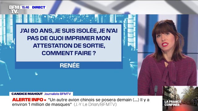J'ai 80 ans, je ne peux pas imprimer l'attestation de sortie, comment faire ? BFMTV répond à vos questions