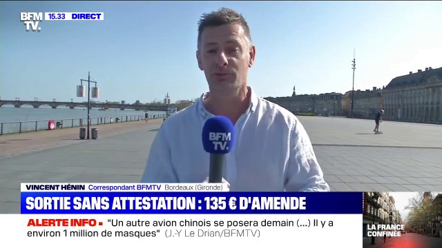 Au miroir d'eau à Bordeaux, les consignes de confinement sont plutôt respectées