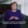Merkel’den Türkçe altyazılı koronavirüs videosu