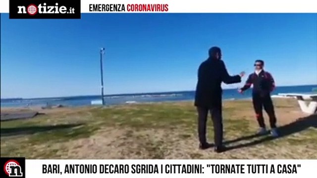 Coronavirus, Decaro sgrida i cittadini a passeggio per Bari Tornate a casa | Notizie.it