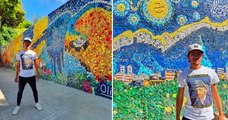 Il recycle 200 000 bouchons de bouteilles pour créer une fresque colorée de 45 mètres
